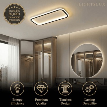 Arcato  Modern LED Ceiling Light – Metal/Silica Gel Fixture for Living Room