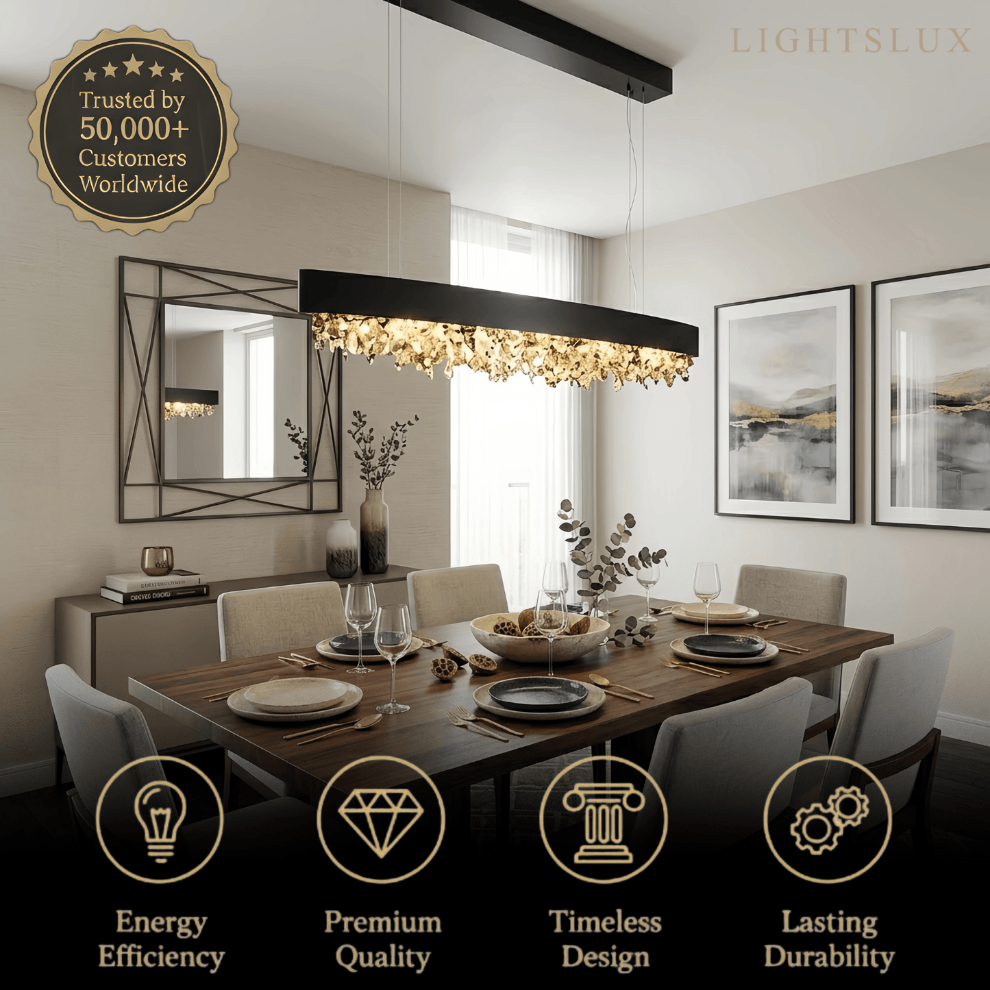 Excelis Royal Crystal Pendant Light 