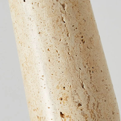 Pendant Light — Natural Wood & Stone Cylinder