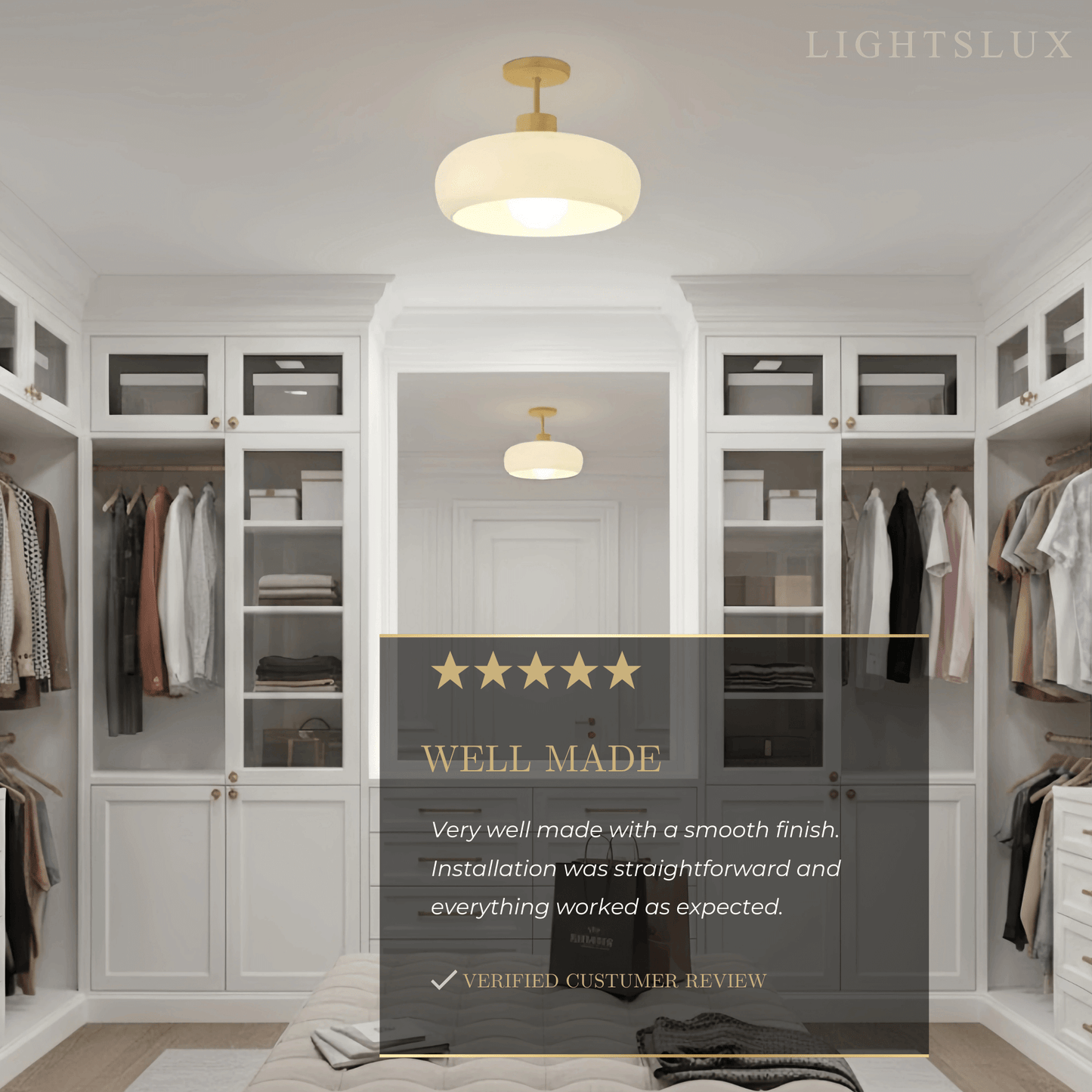 Crema Modern Glass LED Ceiling Light 