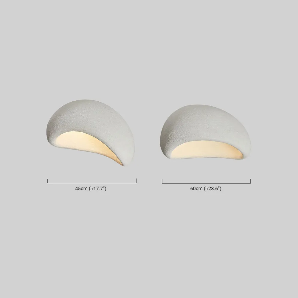  Ceiling Light — White/Gray Resin Bread for Bedroom