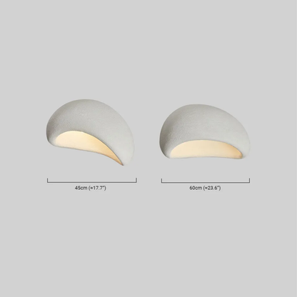  Ceiling Light — White/Gray Resin Bread for Bedroom