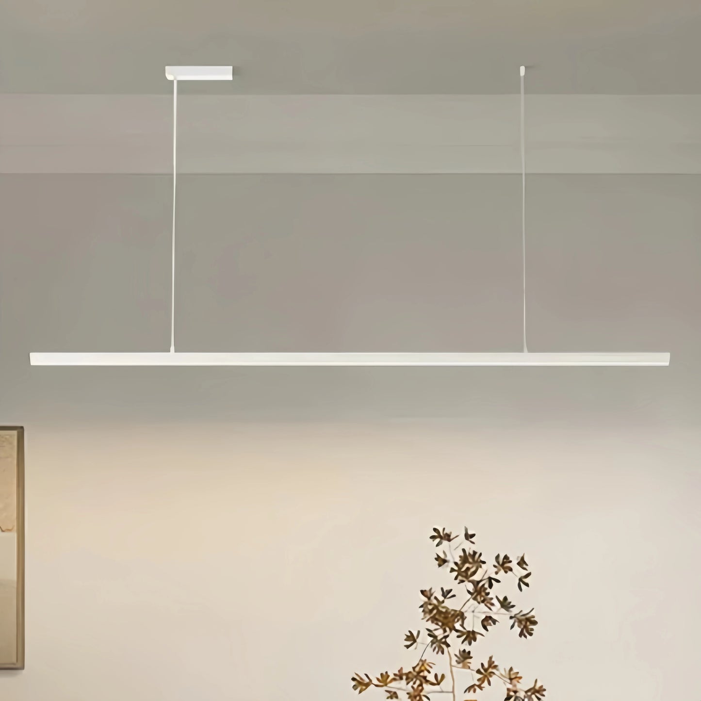 Arcato Modern LED Pendant Light – White/Black Metal/Glass for Dining Room