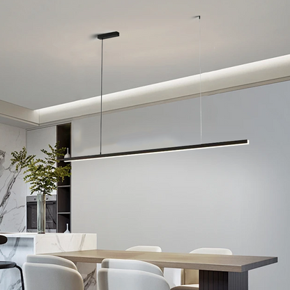 Modern Black Pendant Light Linear for Dining Room 
