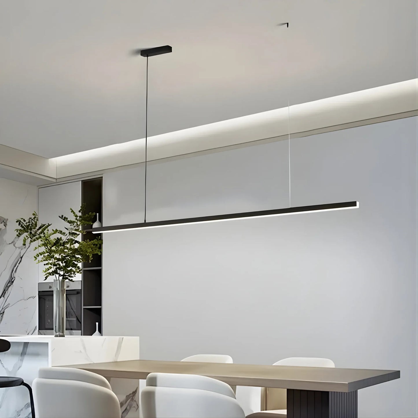 Arcato Pendant Light - Modern, White/Black Metal/Glass LED