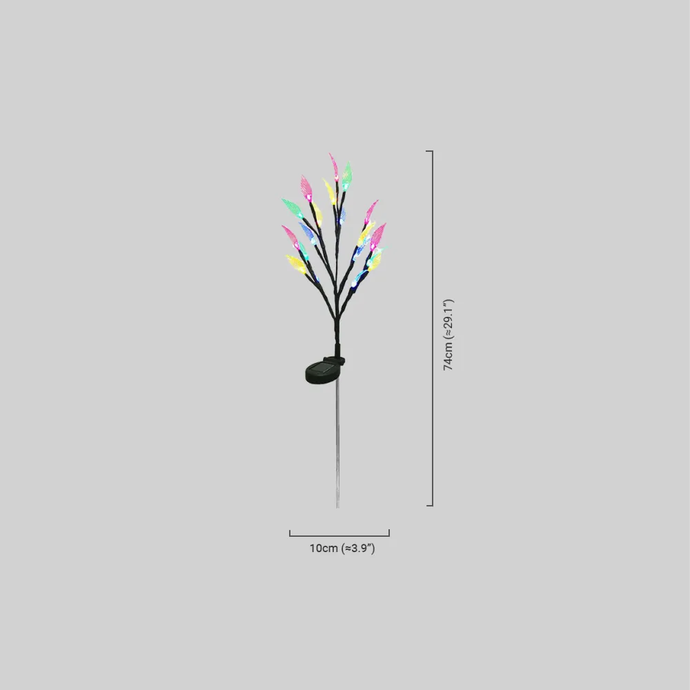 Art Deco Pathway Light - Colorful Acrylic Tree Design 