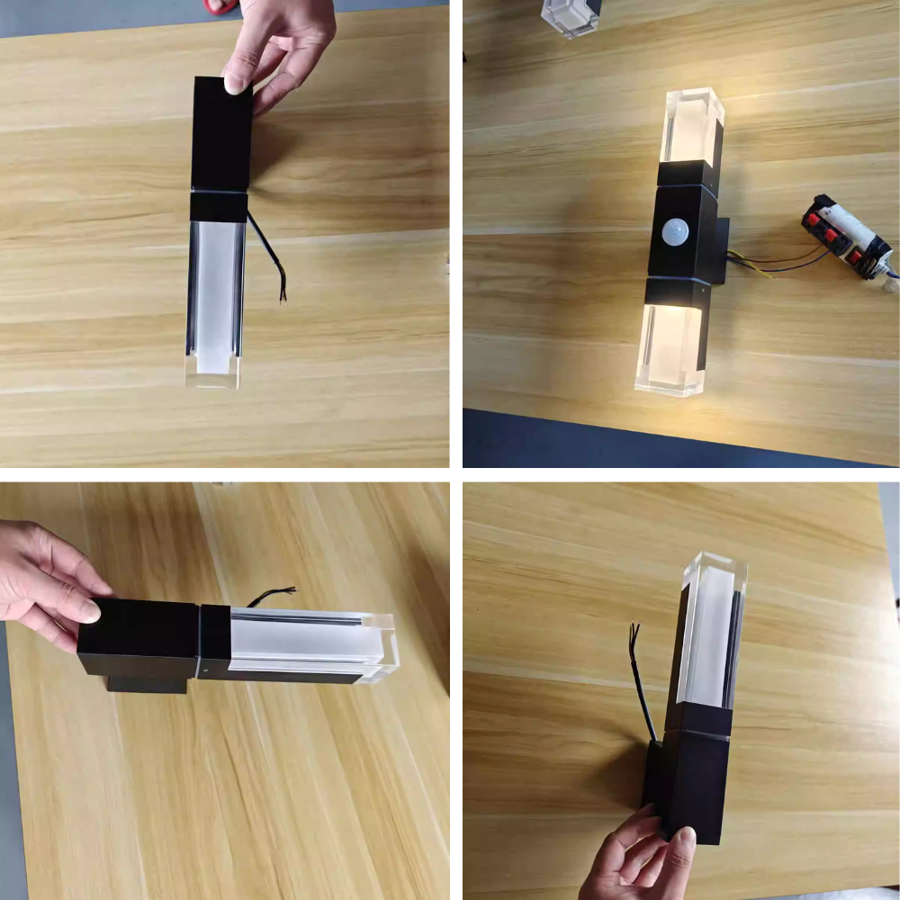 Modern Rectangle Wall Light - Black