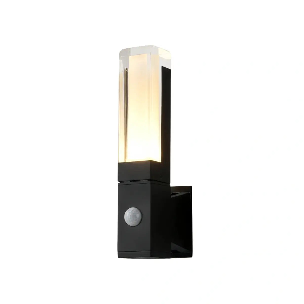 Arcato Modern Rectangle Wall Sconce - Black Metal for Garden/Outdoor Spaces