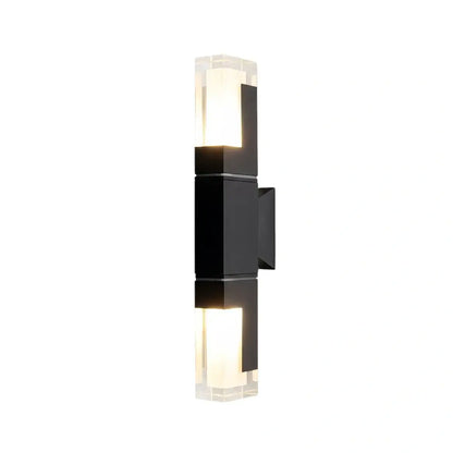 Arcato Modern Rectangle Wall Sconce - Black Metal for Garden/Outdoor Spaces