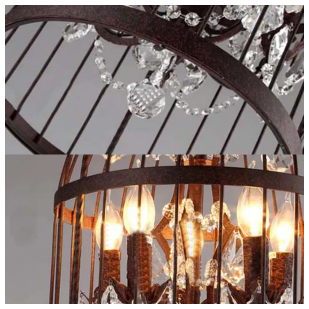 Irondale Vintage Industrial Pendant Light - Black/White/Rust Metal for Living Room