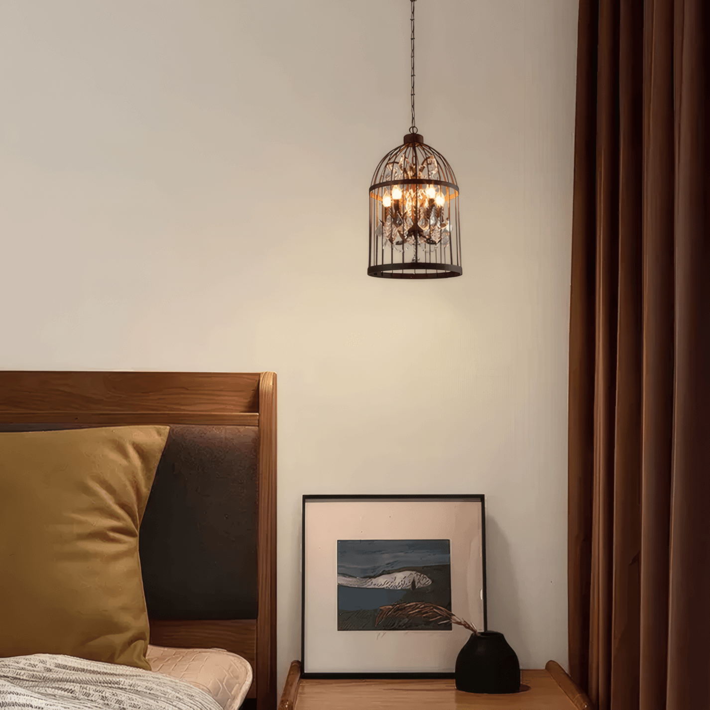 Vintage Industrial Pendant Light Rust