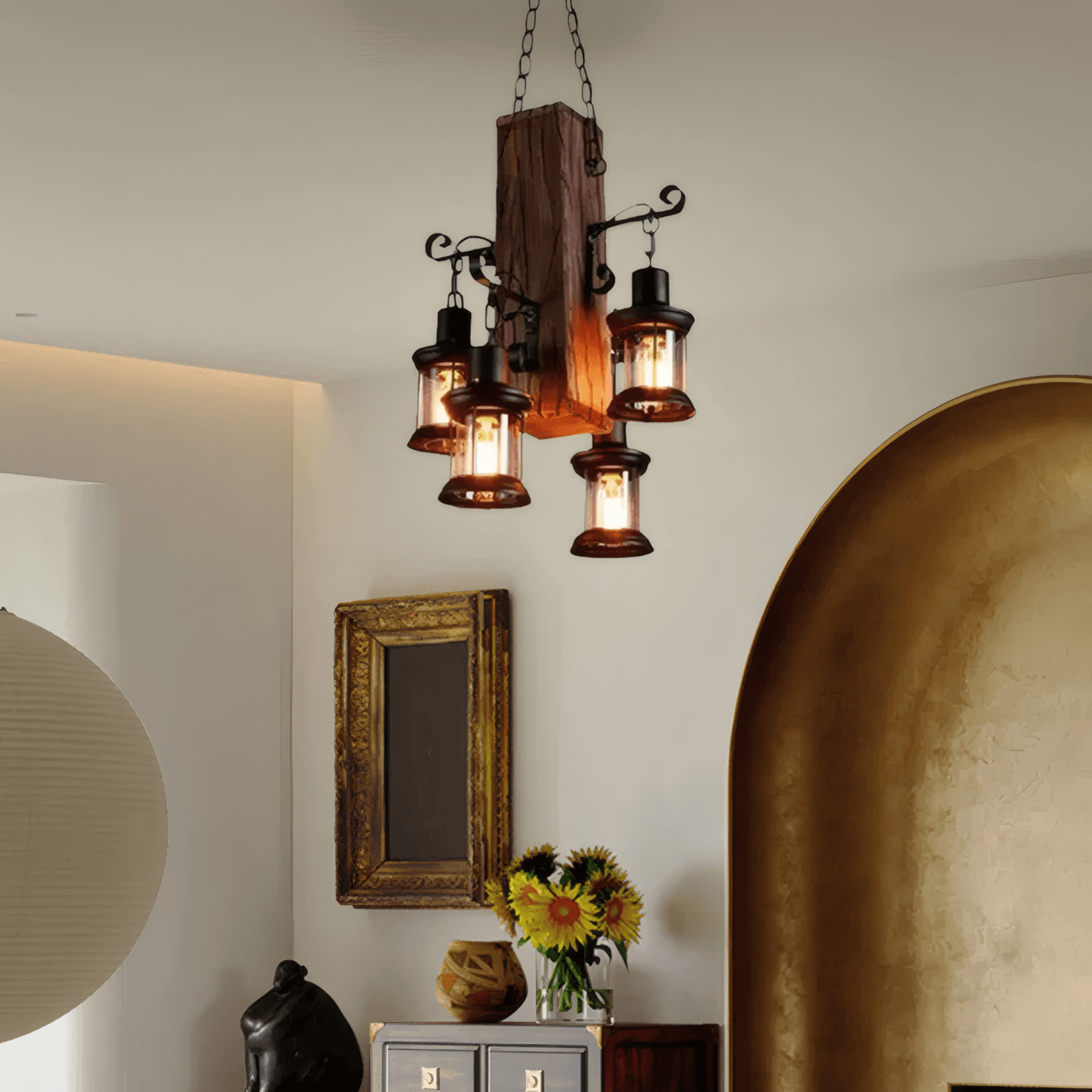 Industrial Metal Pendant Light for Living ROOM