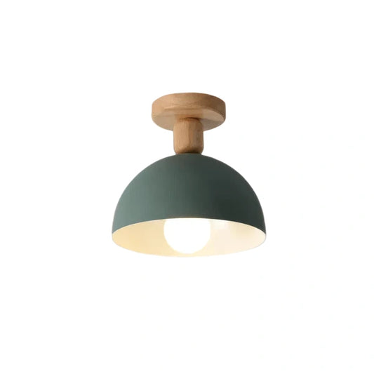 Morandia Modern Dome/Bowl Ceiling Light – 5 Color Metal/Wood for Corridor