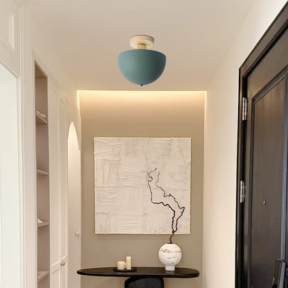 Modern Green Bowl Ceiling Light for Hallway