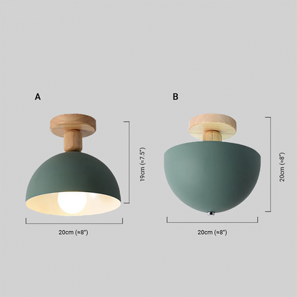 Modern Ceiling Light Dome Size