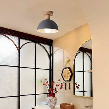 Modern Gray Dome  Ceiling Light for Hallway