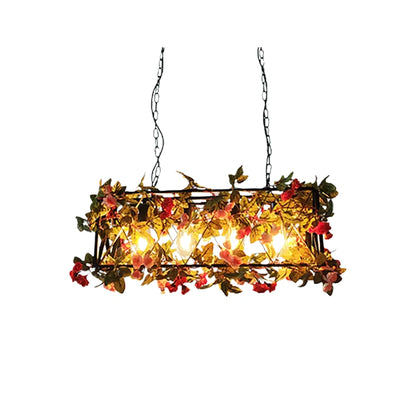 Botanica Decorative Metal Pendant Light - Artificial Plants Dining Room