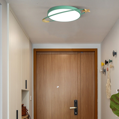 Modern Green Round Ceiling Light for Entryway