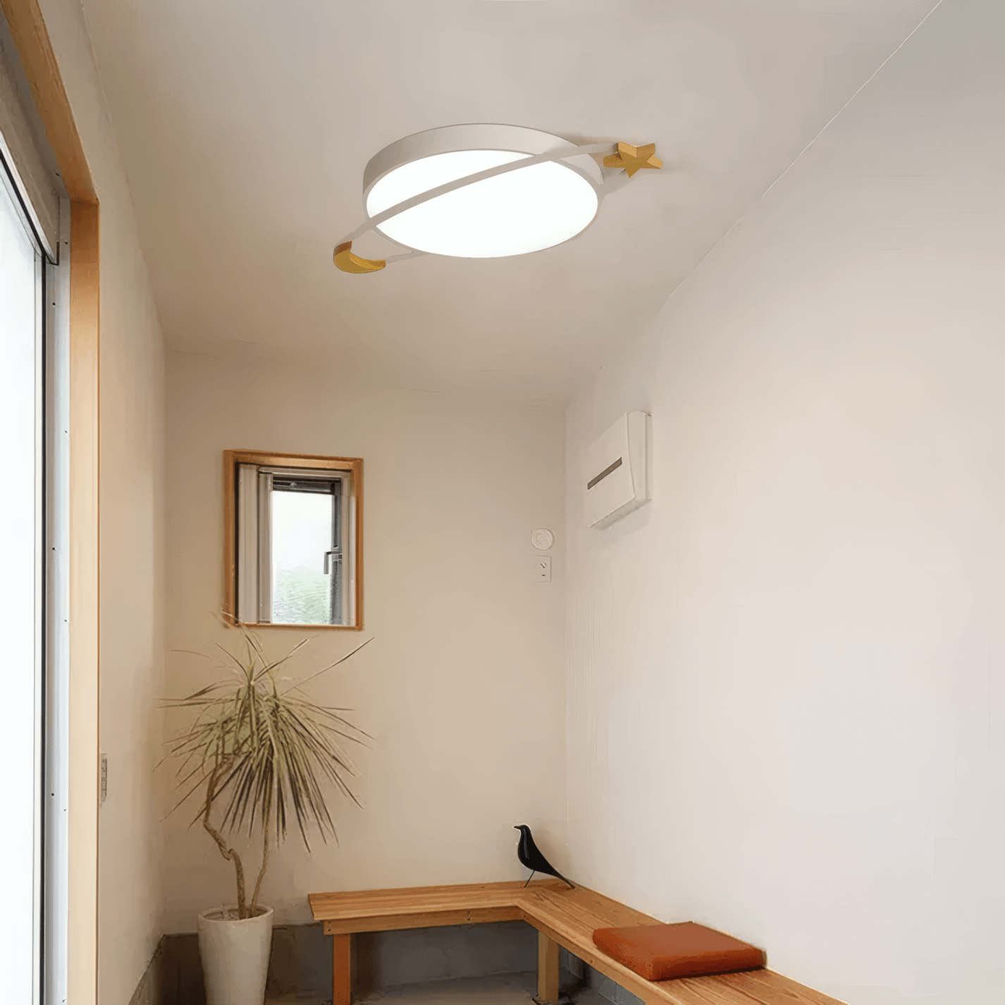 Modern White Round Ceiling Light  for Bedroom