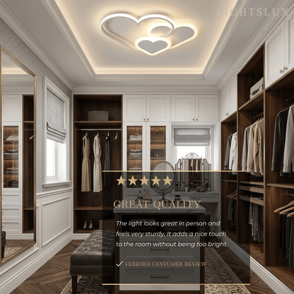 Vivara Modern LED Dimmable Star Ceiling Light – Designer White/Pink Kids Room