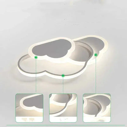 Vivara Modern LED Dimmable Star Ceiling Light – Designer White/Pink Kids Room