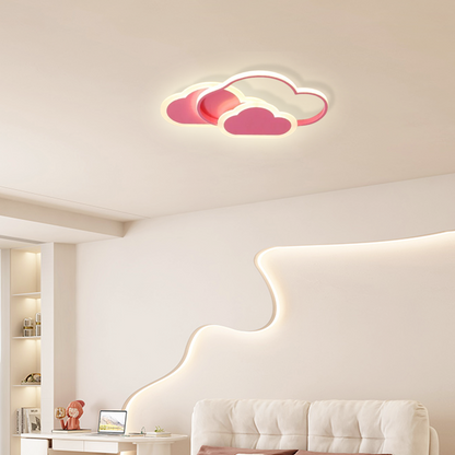 Modern Pink Cloud LED Ceiling Light for Bedroom