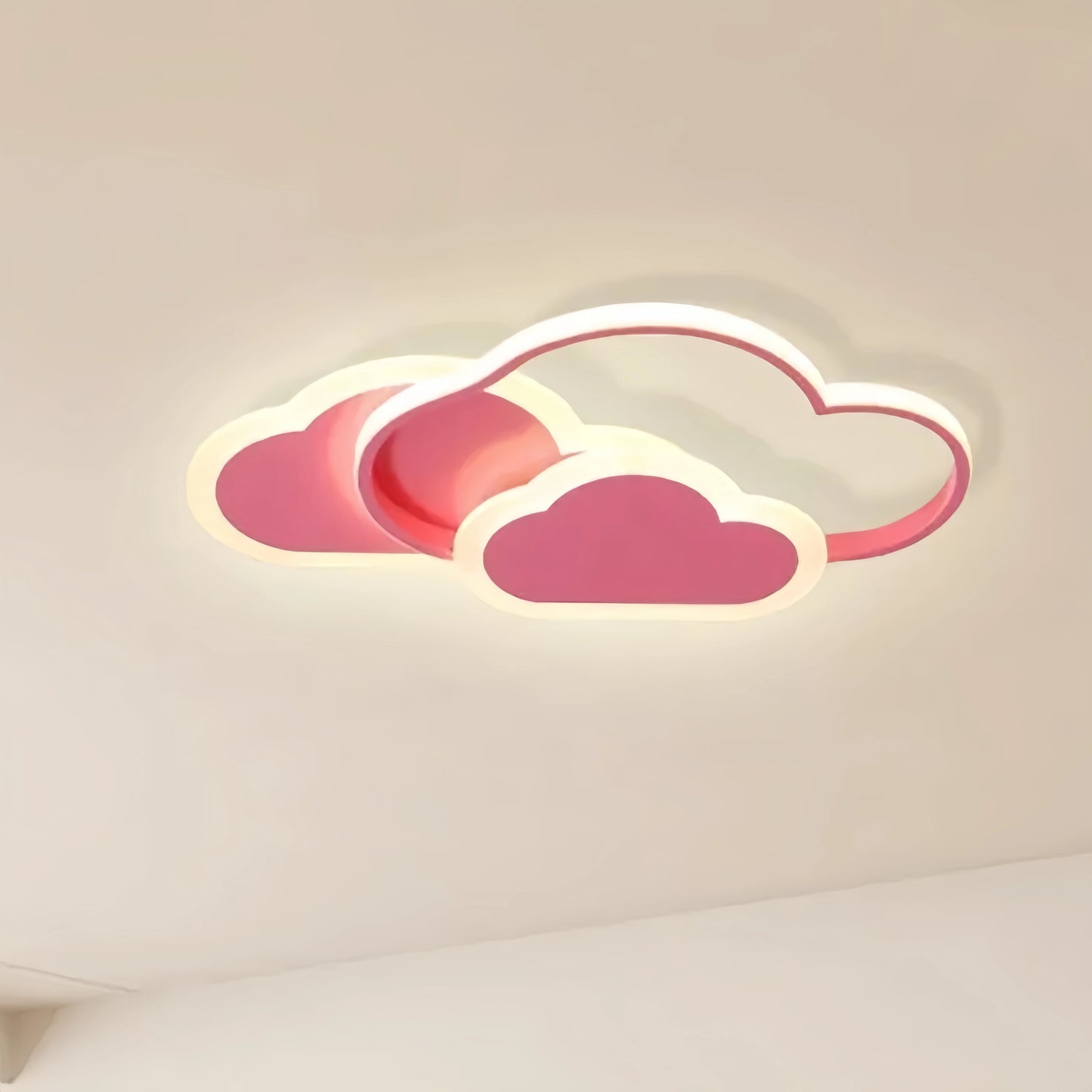 Vivara Modern LED Dimmable Star Ceiling Light – Designer White/Pink Kids Room