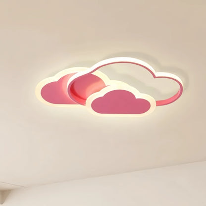 Vivara Modern LED Dimmable Star Ceiling Light – Designer White/Pink Kids Room