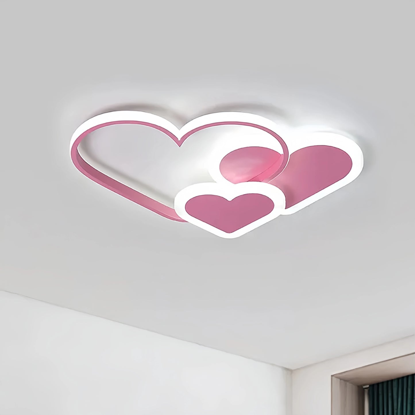 Vivara Modern LED Dimmable Star Ceiling Light – Designer White/Pink Kids Room