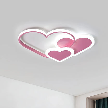 Vivara Modern LED Dimmable Star Ceiling Light – Designer White/Pink Kids Room