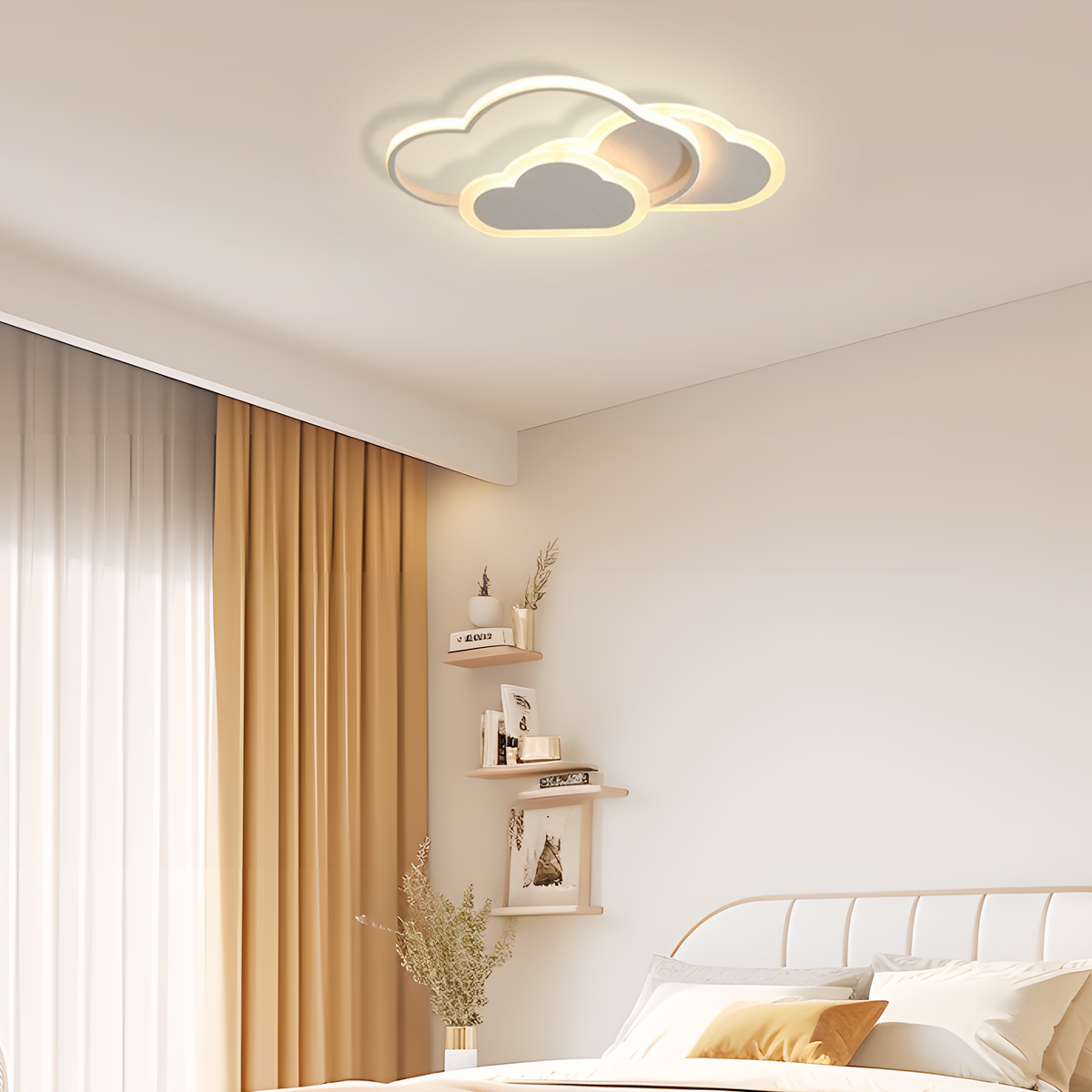 Modern White Cloud LED Ceiling Light for Bedroom