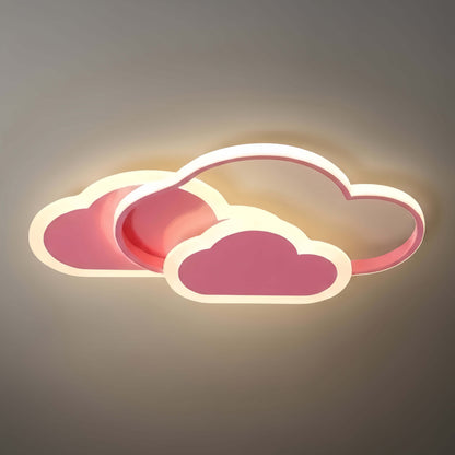 Vivara Modern LED Dimmable Star Ceiling Light – Designer White/Pink Kids Room