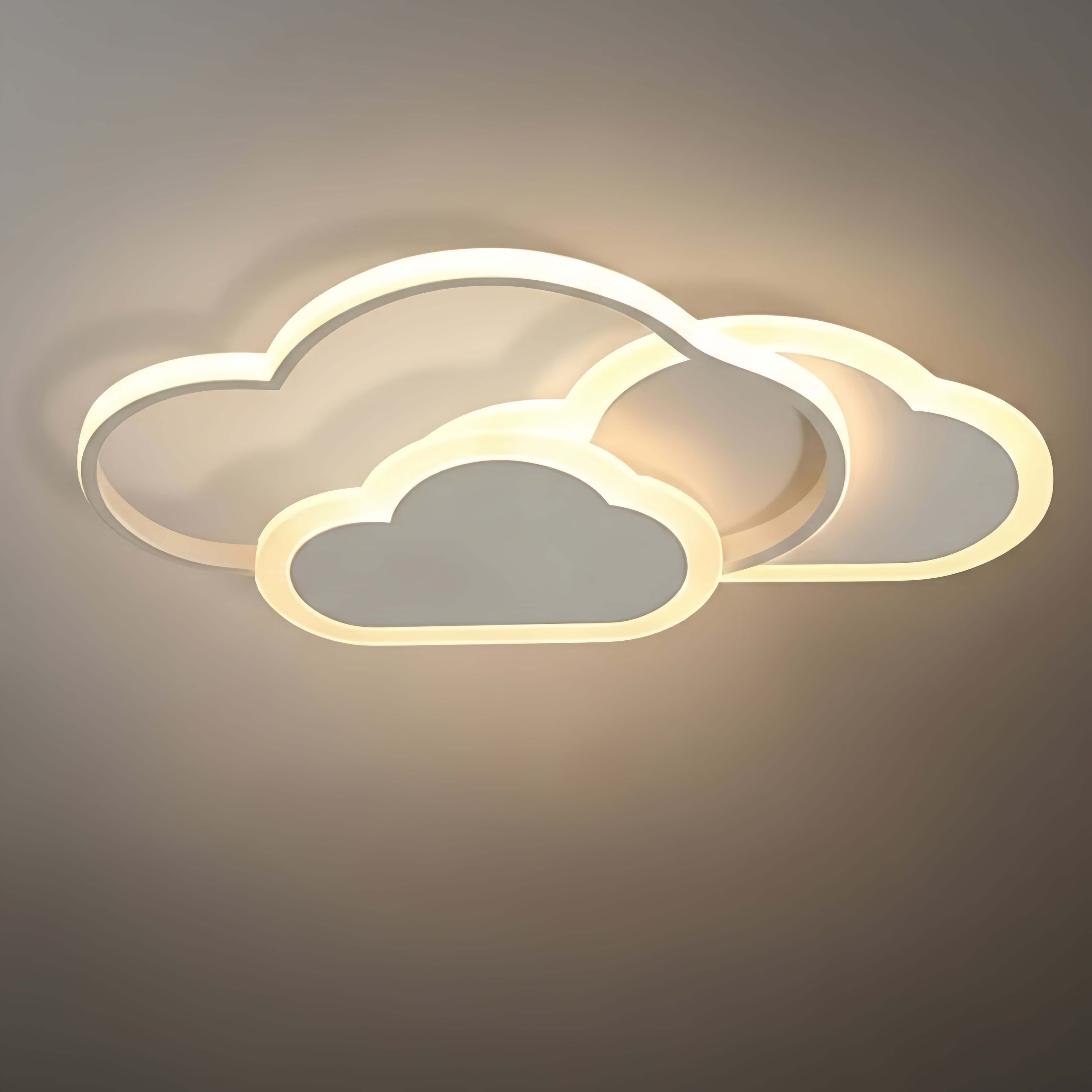 Vivara Modern LED Dimmable Star Ceiling Light – Designer White/Pink Kids Room