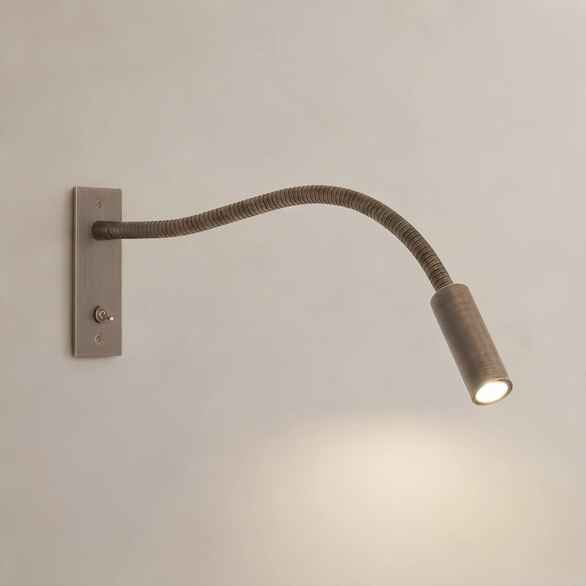 Arcato Minimalist Linear Wall Lamp - Bronze/Chrome/Nickel Metal for Bedroom