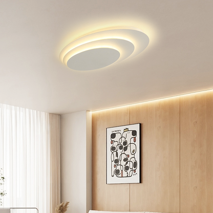 Modern Circular - styled LED Ceiling Light with Dimmable Light in Bedroom