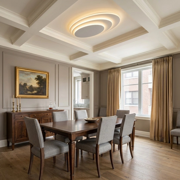 Crema Modern Nordic Round Flush Mount Ceiling Light – White Fixture