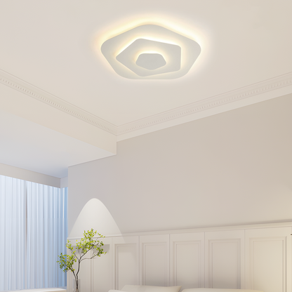 Modern Art - shaped LED Ceiling Light with 3 Color Change for Living Room
