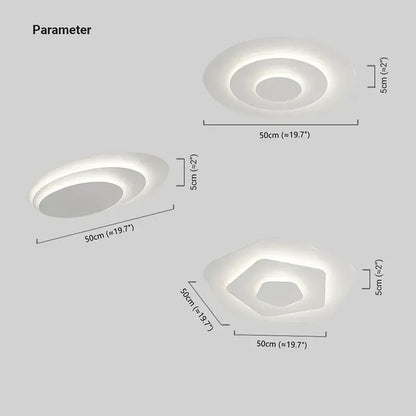 Nordic Circular Flush Mount Ceiling Light Dimension