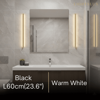 Arcato Minimalist Linear LED Wall Lamp – Black/Gold for Bedroom/Living Room