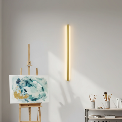 Lámpara de pared lineal LED minimalista Arcato – Negro/Dorado para dormitorio/sala de estar