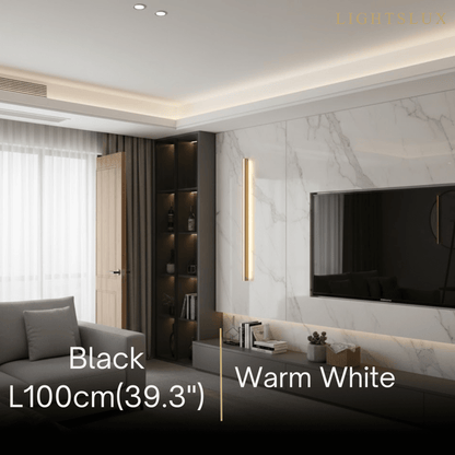 Arcato Minimalist Linear LED Wall Lamp – Black/Gold for Bedroom/Living Room