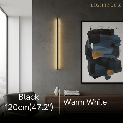 Arcato Minimalist Linear LED Wall Lamp – Black/Gold for Bedroom/Living Room