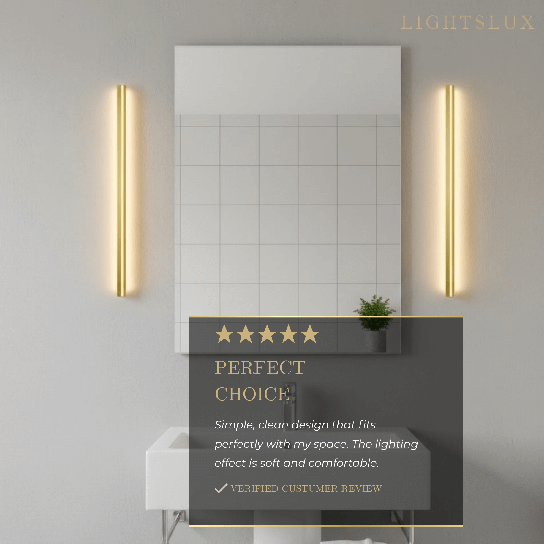 Arcato Minimalist Linear LED Wall Lamp – Black/Gold for Bedroom/Living Room