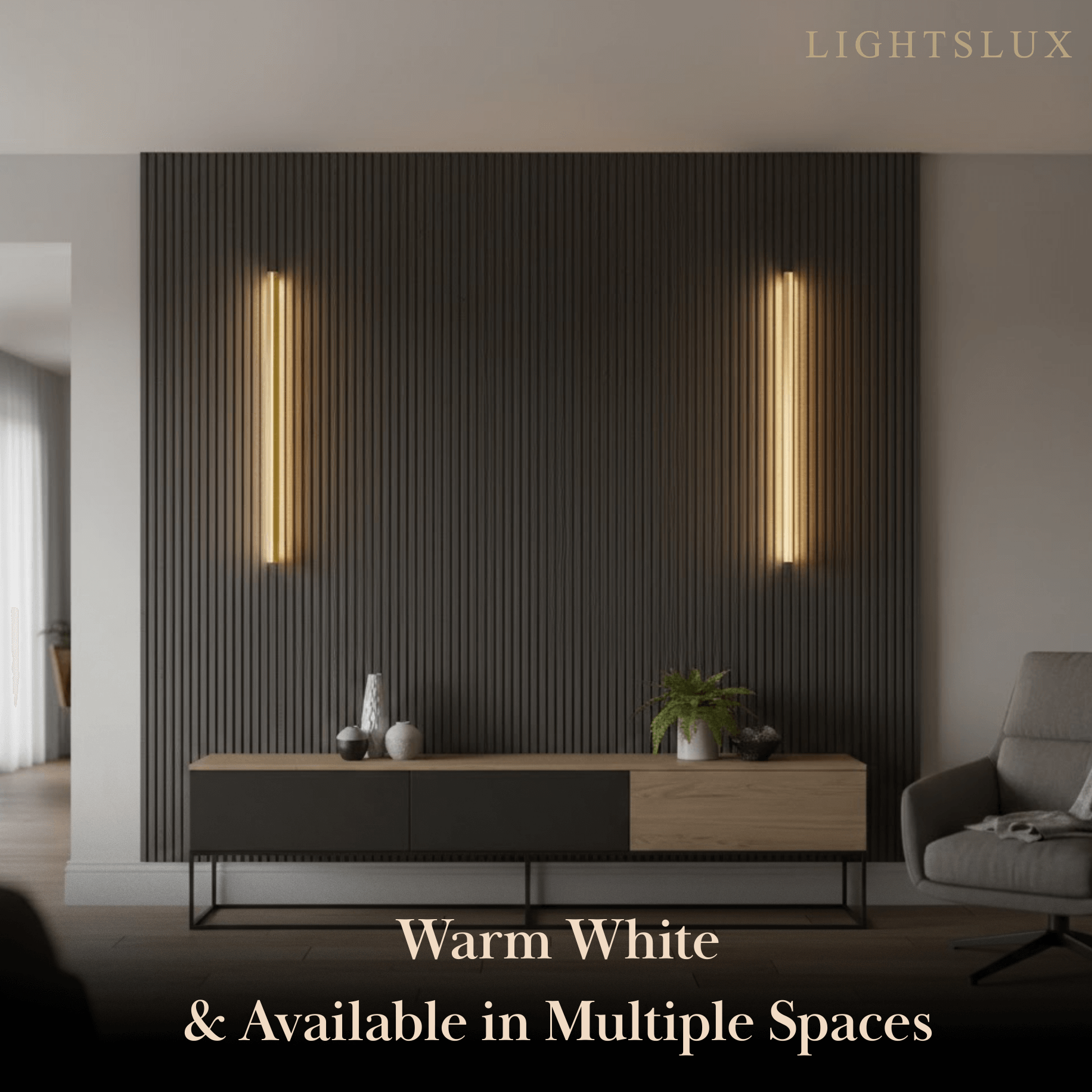 Arcato Minimalist Linear LED Wall Lamp – Black/Gold for Bedroom/Living Room