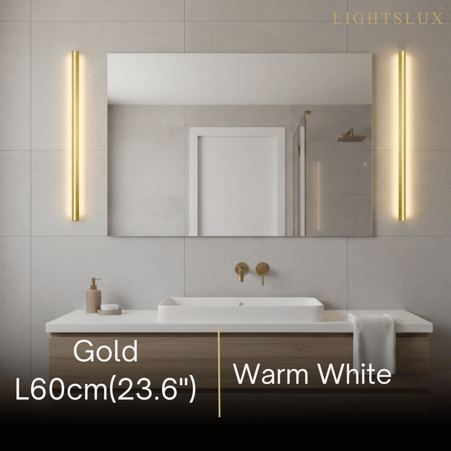 Arcato Minimalist Linear LED Wall Lamp – Black/Gold for Bedroom/Living Room