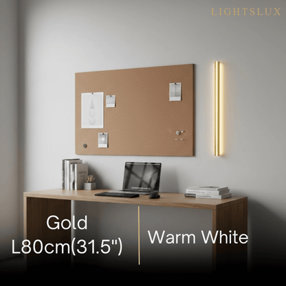 Arcato Minimalist Linear LED Wall Lamp – Black/Gold for Bedroom/Living Room