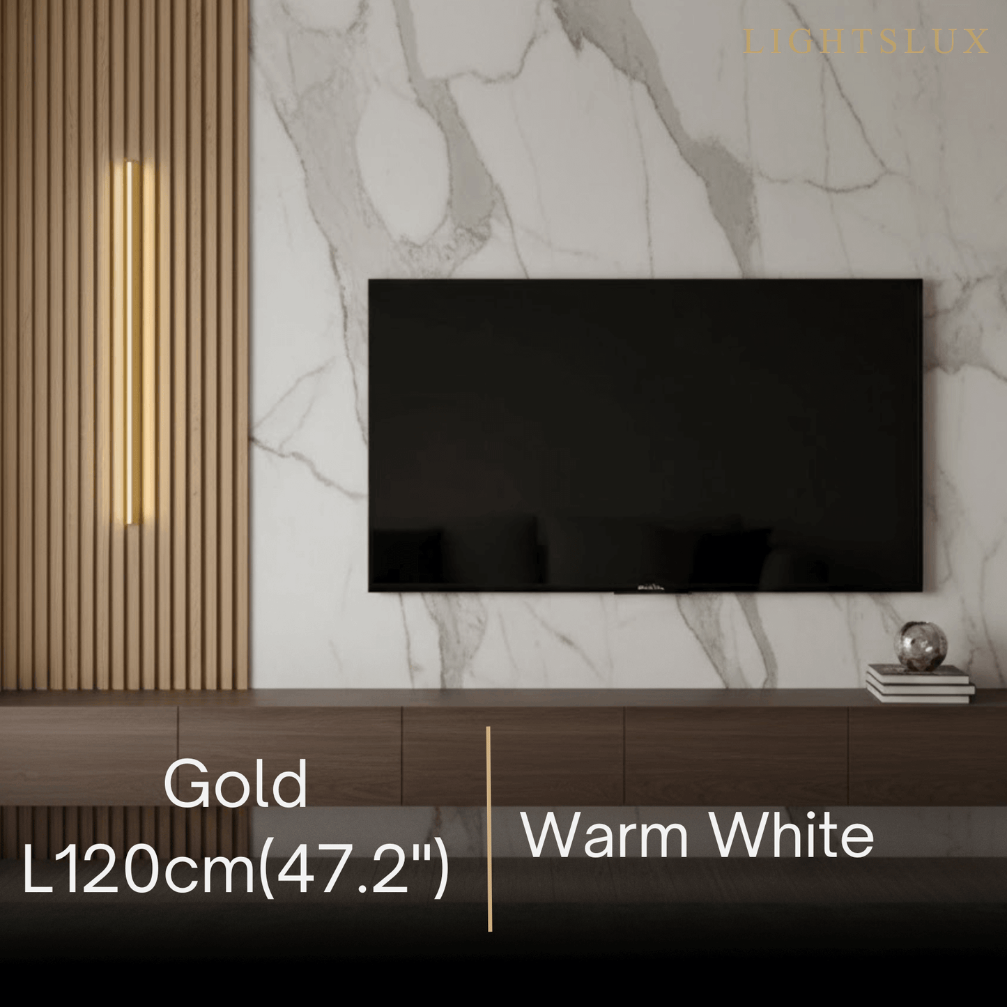 Arcato Minimalist Linear LED Wall Lamp – Black/Gold for Bedroom/Living Room