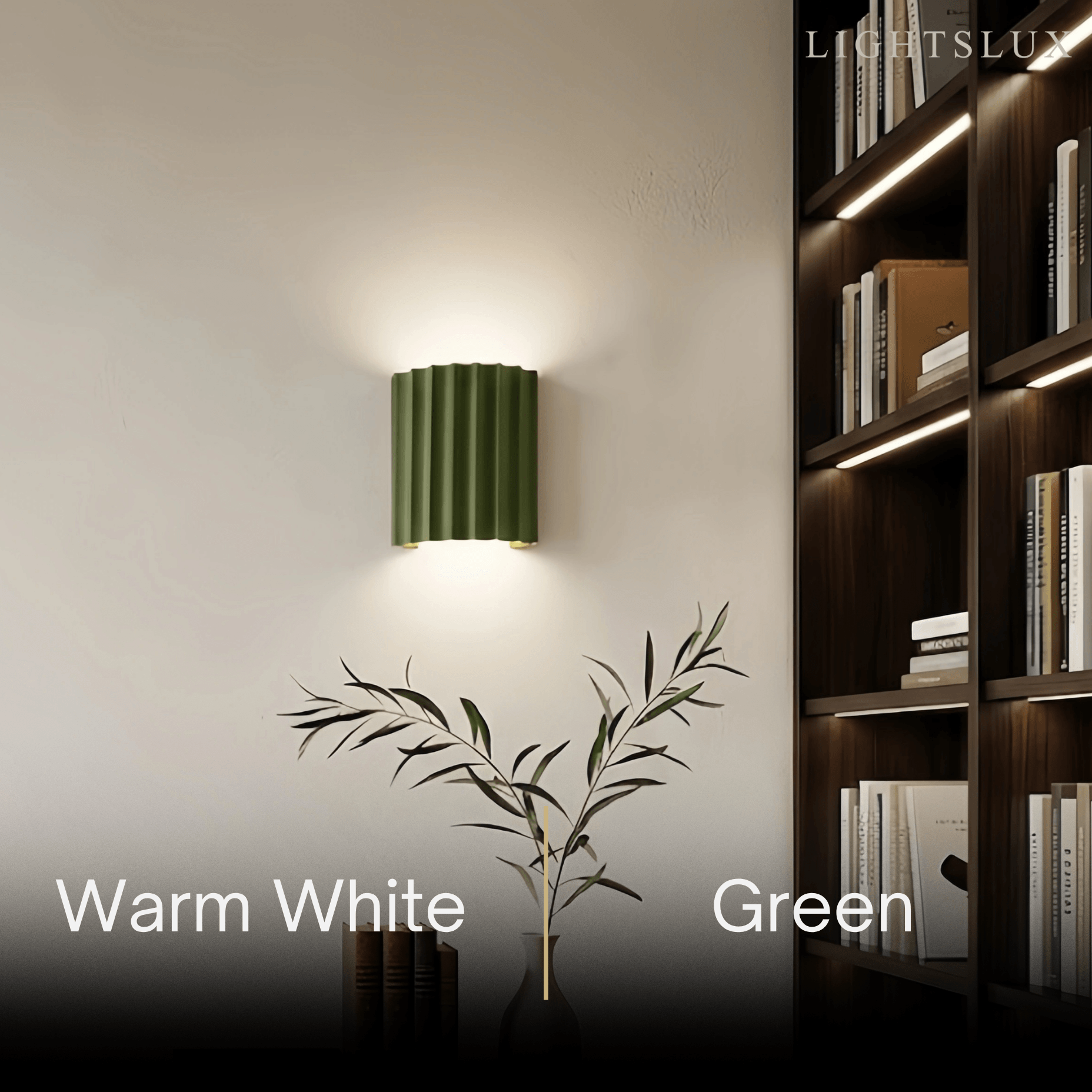 Arcato Modern Resin Wall Light – Green/Grey/Orange for Living Room/Bedroom