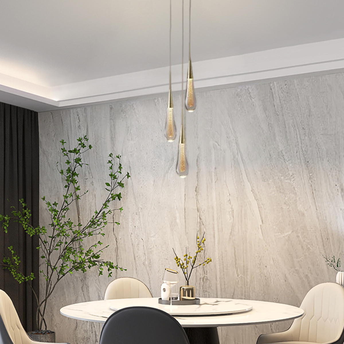 Art Deco Teardrop Pendant Light  3