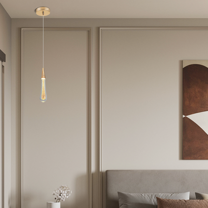 Art Deco Teardrop Pendant Light